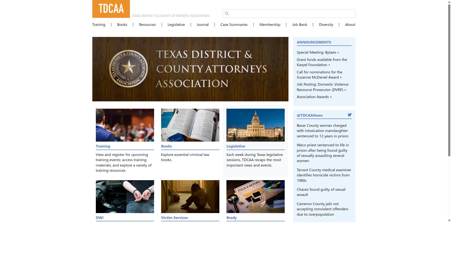 Texas for Drug Crimes website